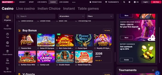 Batery Bet casino
